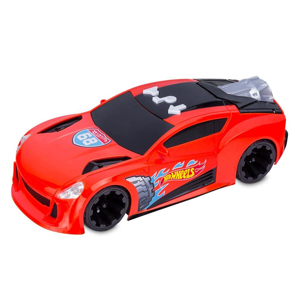 Carro Hot Wheels Turbo com Luz e Som Laranja Multikids - BR1431