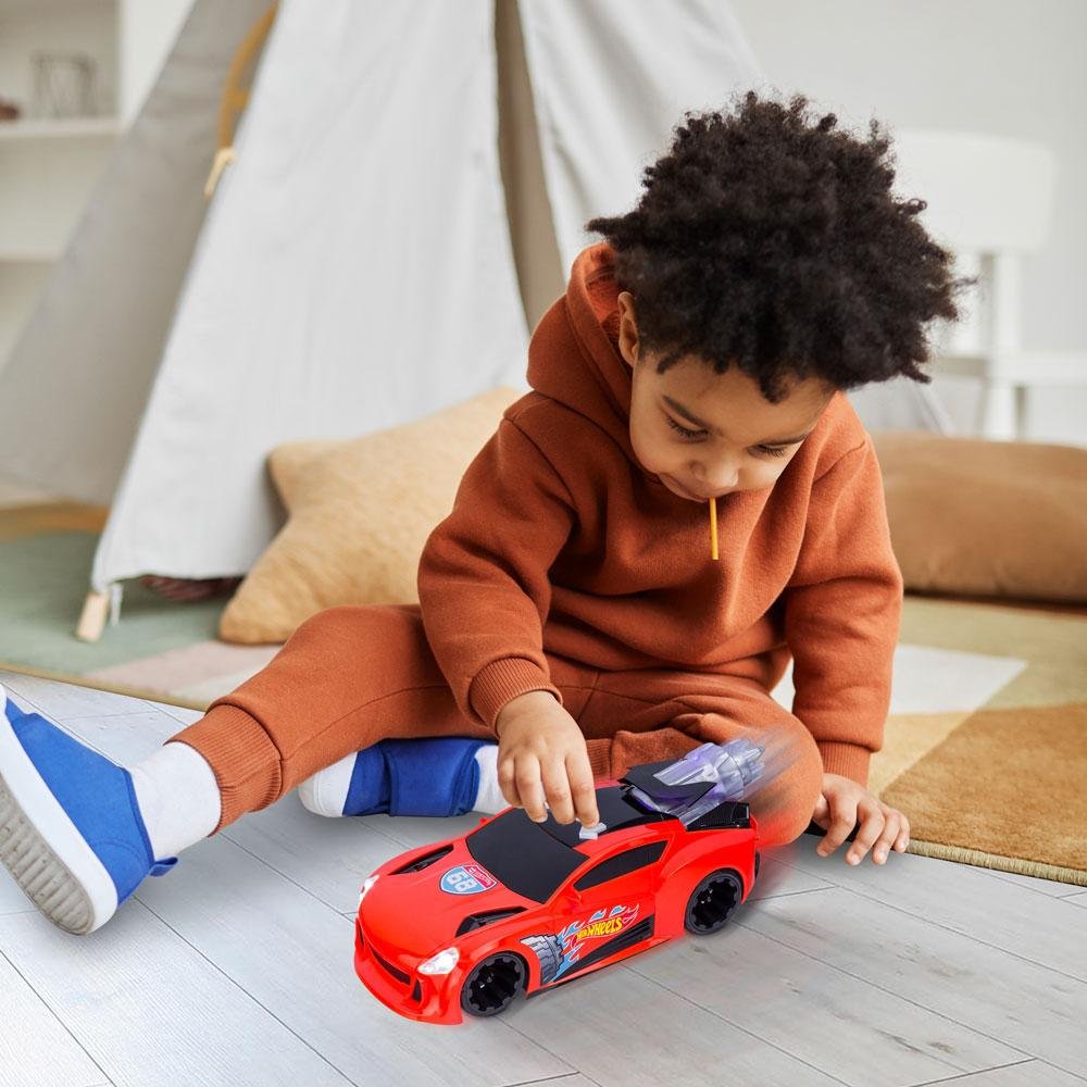 Carro Hot Wheels Turbo com Luz e Som Laranja Multikids - BR1431