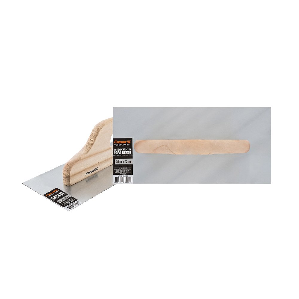 Desempenadeira Aço para Gesso 30x12cm Famastil