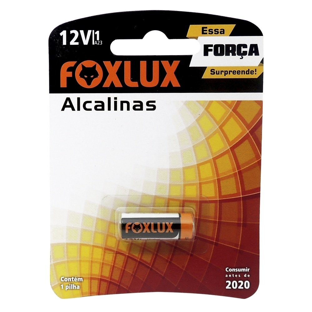 Bateria Foxlux Alcalina A23 12V Blister - Embalagem com 5 Unidades