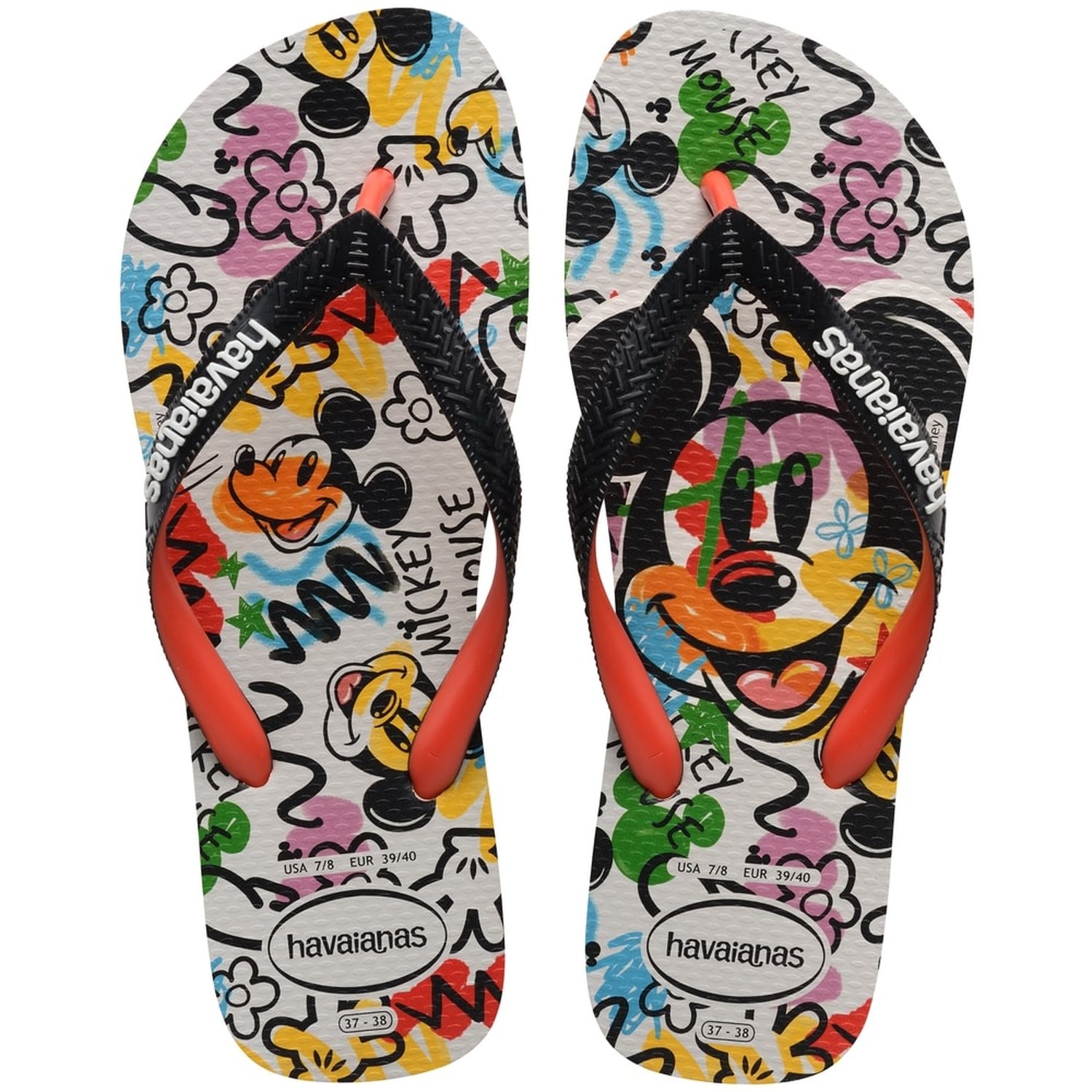 Havaianas Disney Stylish Bege Palha/Preto/Blood Orange 33/4
