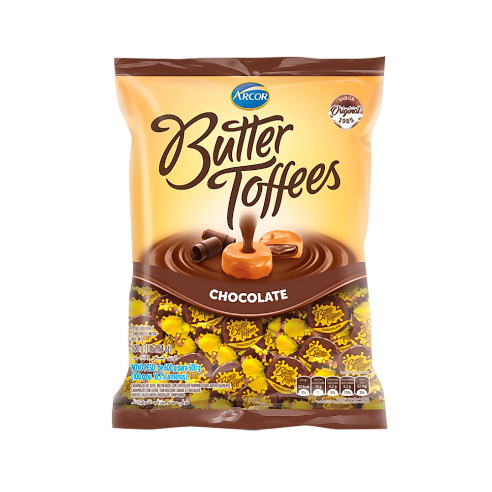 Bala Arcor Butter Toffees Chocolate 100g