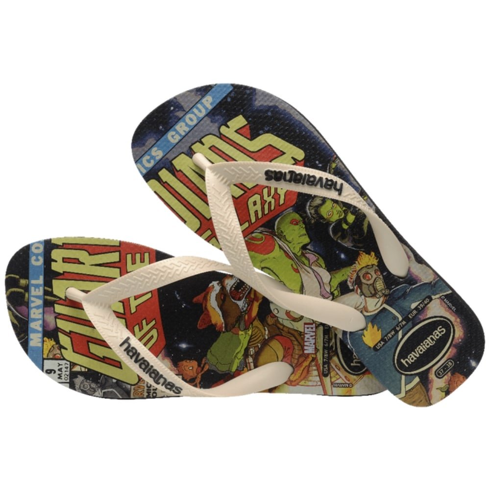 Havaianas Top Marvel Classic Preto/Bege Palha 
29/30