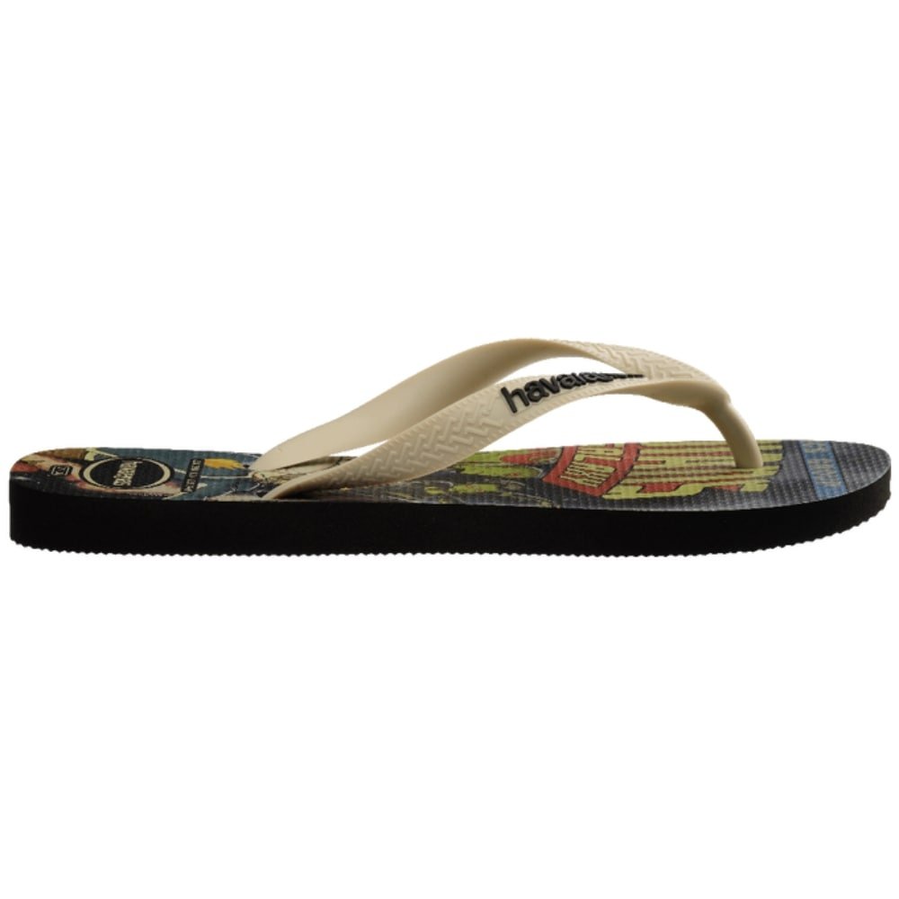 Havaianas Top Marvel Classic Preto/Bege Palha 
29/30