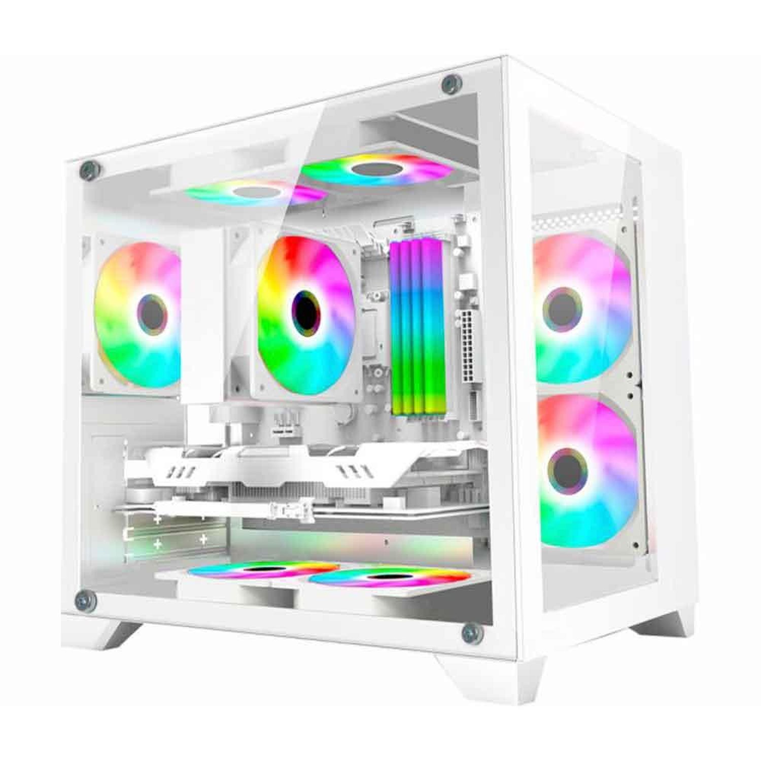 Gabinete Gamer K-mex Spacez White Cg-w1ad