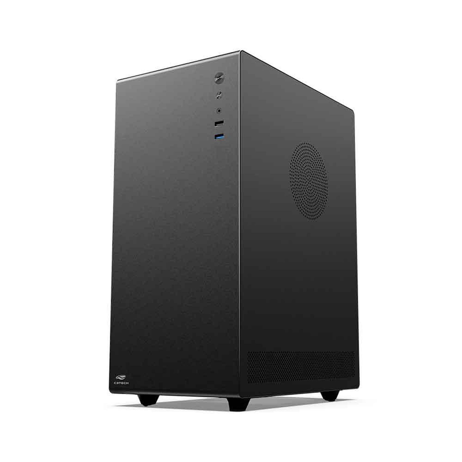 Gabinete Gamer C3tech Mt-G230bk Com 3 Coolers, Mid Tower, Vidro Temperado, Sem Fonte, Preto