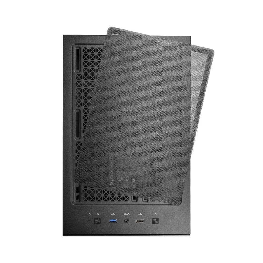 Gabinete Gamer K-Mex Aquário Poseidon Cg-11G4, Mid Tower, Vidro Temperado, Sem Fonte, Sem Fan, Preto