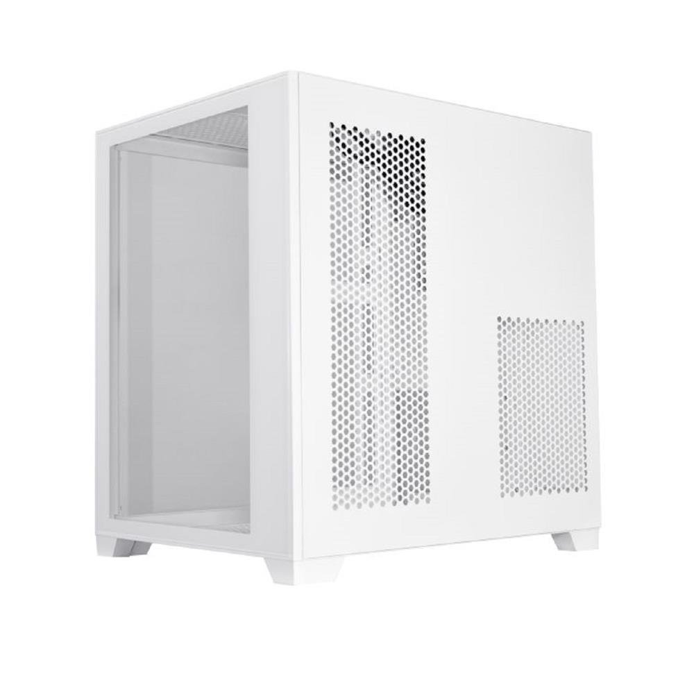 Gabinete Gamer K-Mex Space Y CG-W13A, Mini Tower, Vidro Temperado, Sem fonte, Sem Fan, Branco