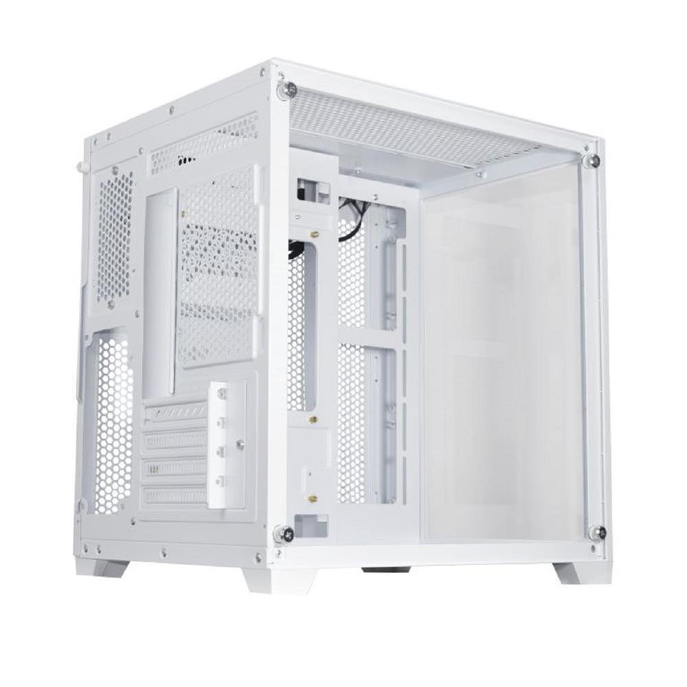 Gabinete Gamer K-Mex Space Y CG-W13A, Mini Tower, Vidro Temperado, Sem fonte, Sem Fan, Branco