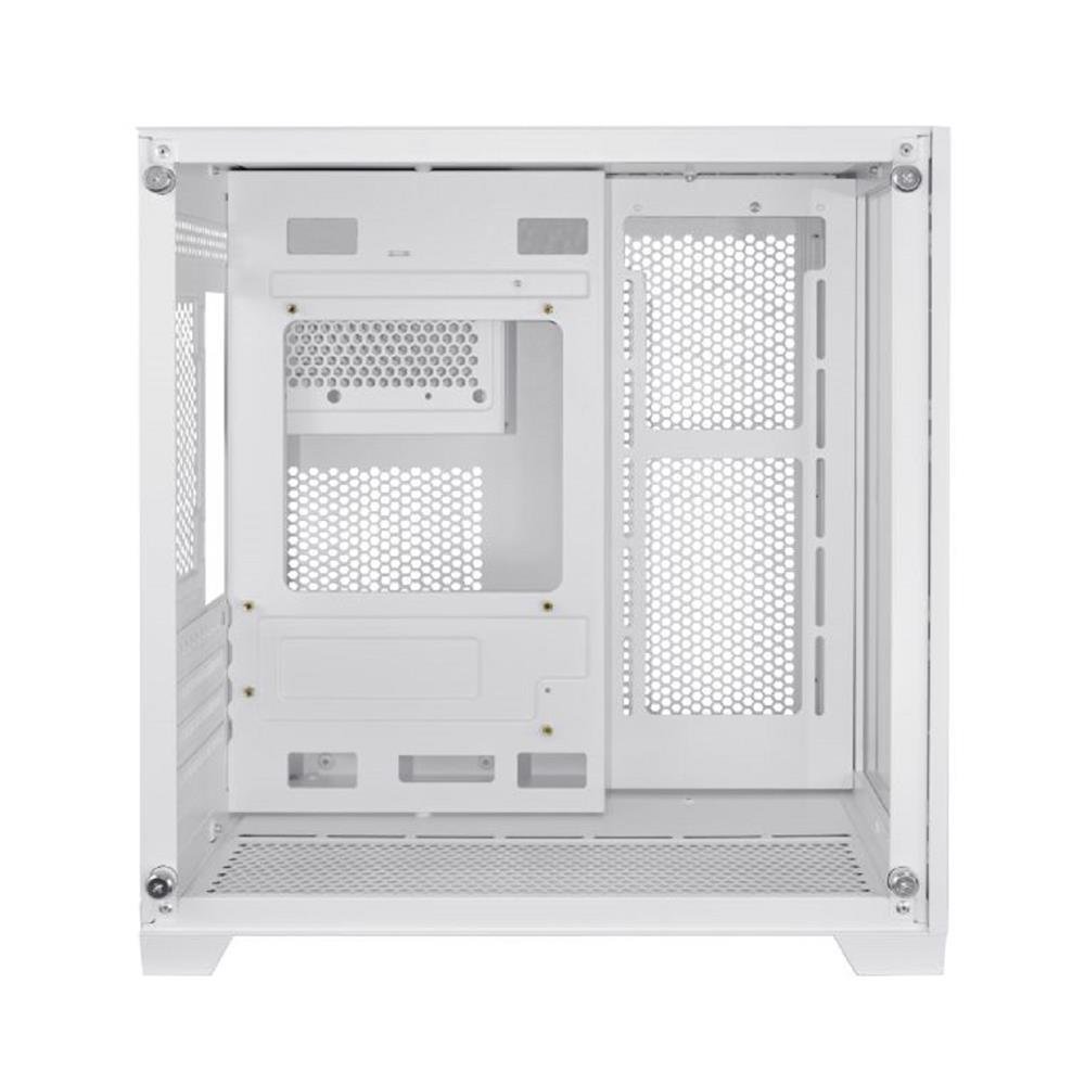Gabinete Gamer K-Mex Space Y CG-W13A, Mini Tower, Vidro Temperado, Sem fonte, Sem Fan, Branco