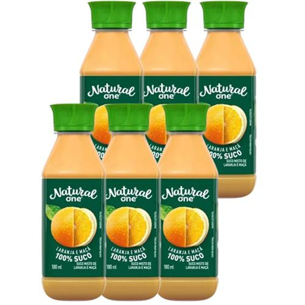 Suco Misto Natural One Laranja E Maçã 6 Unidades De 180ml