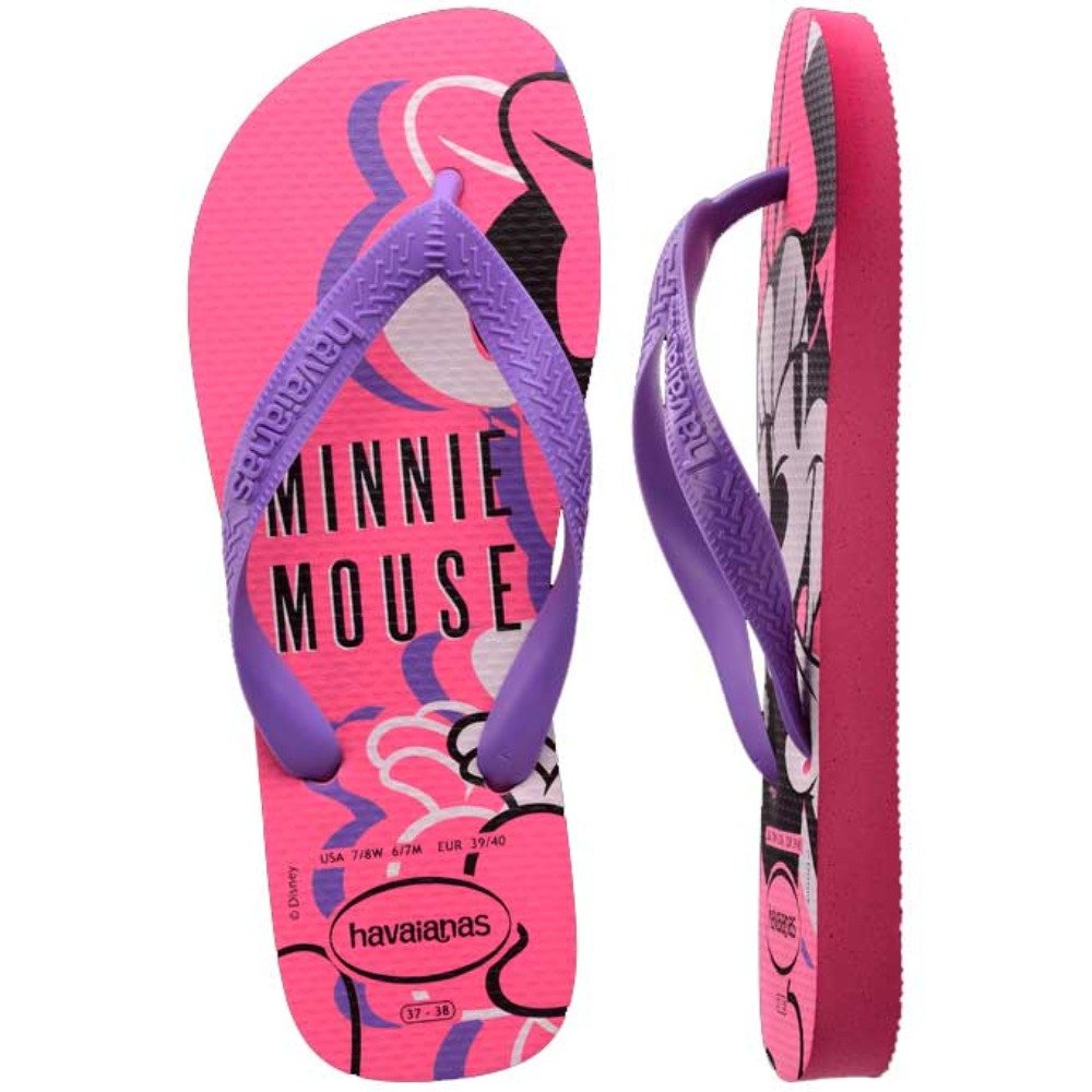 Chinelo Havaianas Top Disney (39/40) - Rosa Rosa 9898 Com 12 pares