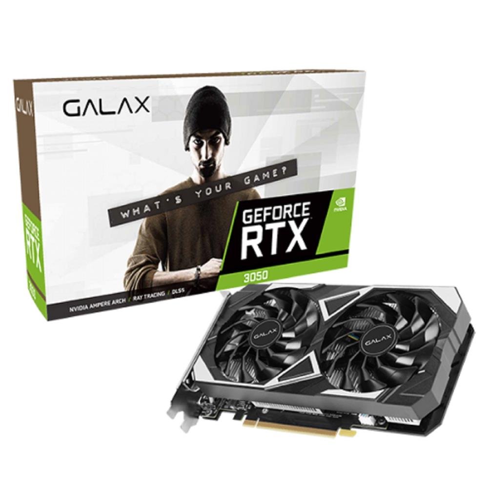 Placa De Vídeo Galax Geforce Rtx 3050 Ex, 6Gb, Gddr6, 96-Bit, Preto