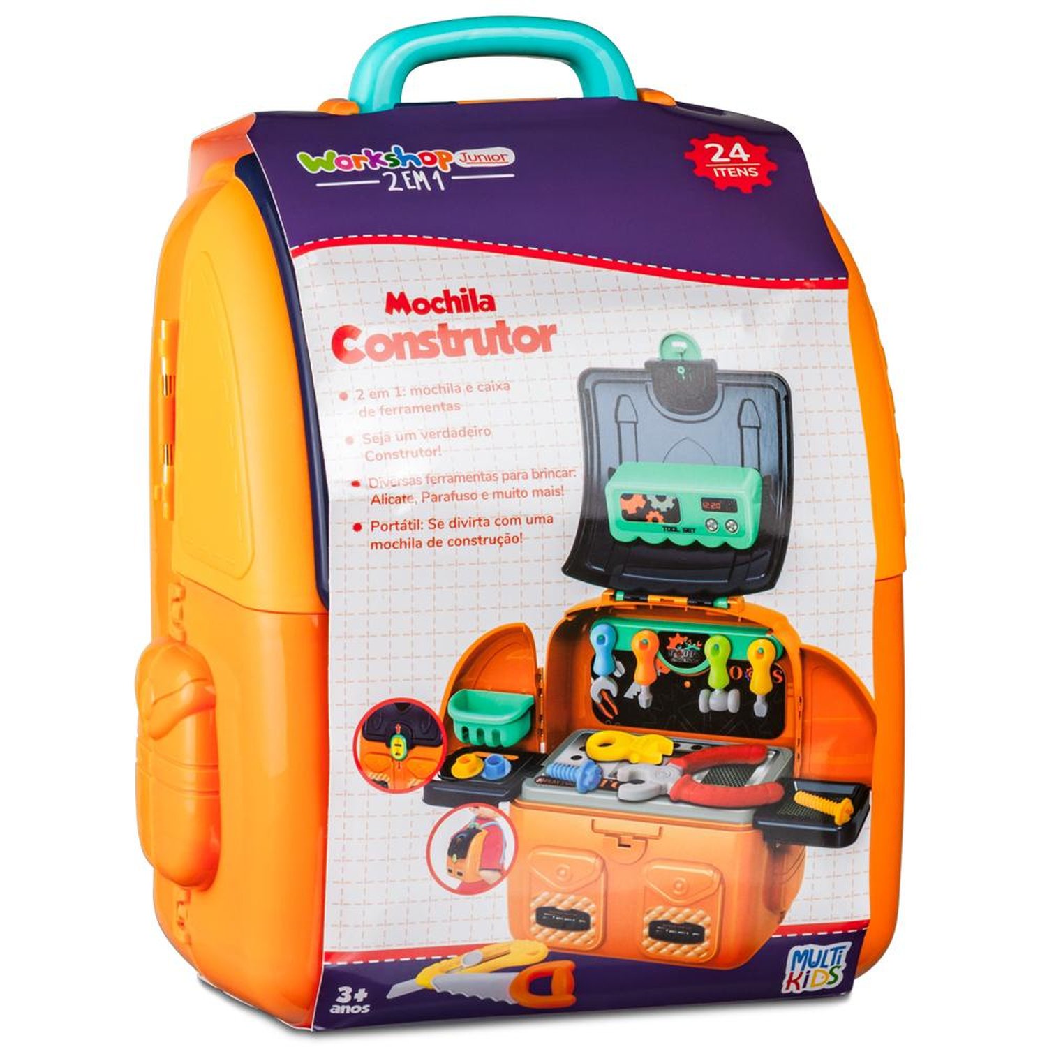 Workshop Jr. Mochila Construtor com Acessorios Multikids - BR1670