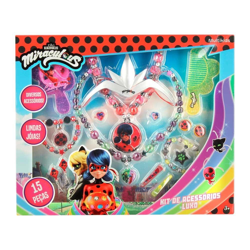 Miraculous Ladybug Kit de Acessórios Luxo 15Pcs Multikids - BR1764