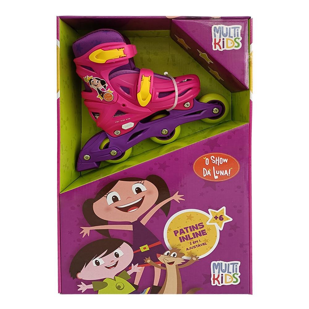 Patins Inline 2 em 1 Tam. 31-34 O Show da Luna Multikids - BR1747