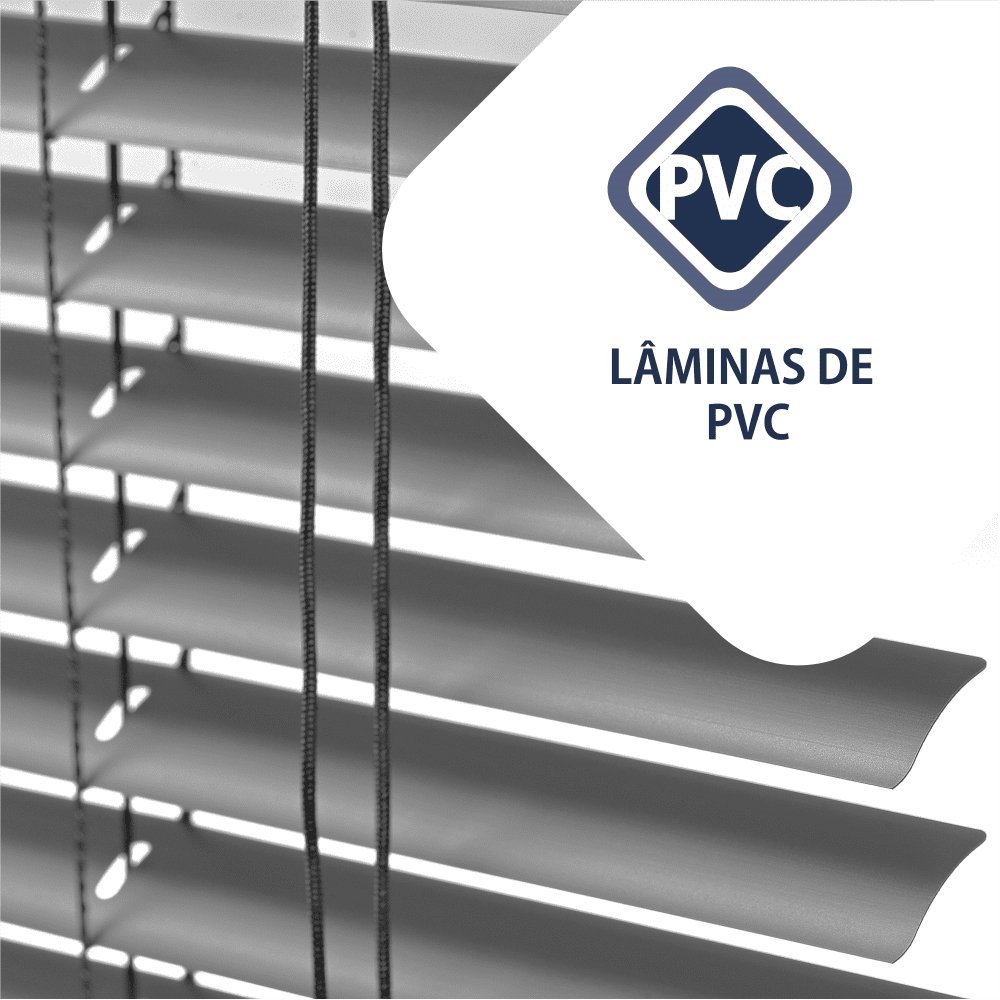 Persiana Pvc Horizontal Atlas Primafer 120x130cm Cinza