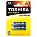 Pilha Alcalina AA 1,5V LR6GCP Toshiba - Cartela com 2 unidades