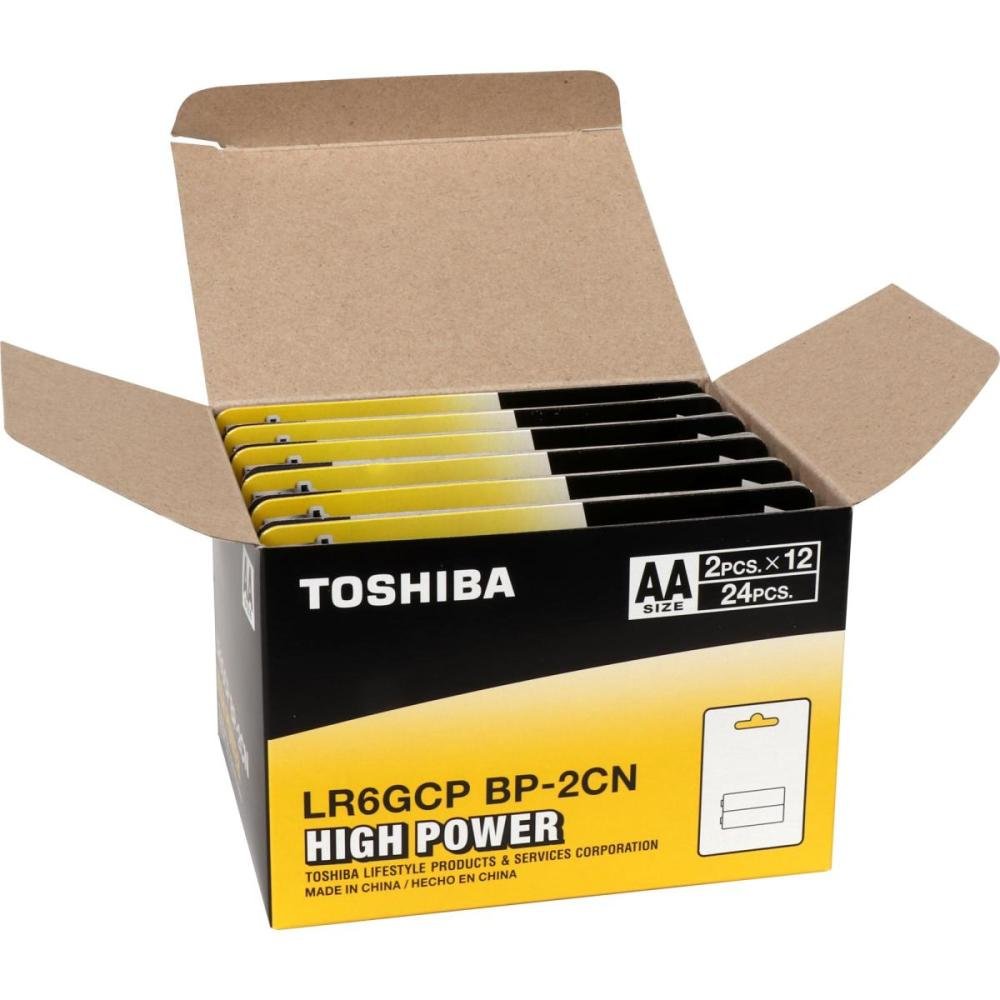Pilha Alcalina AA 1,5V LR6GCP Toshiba - Cartela com 2 unidades