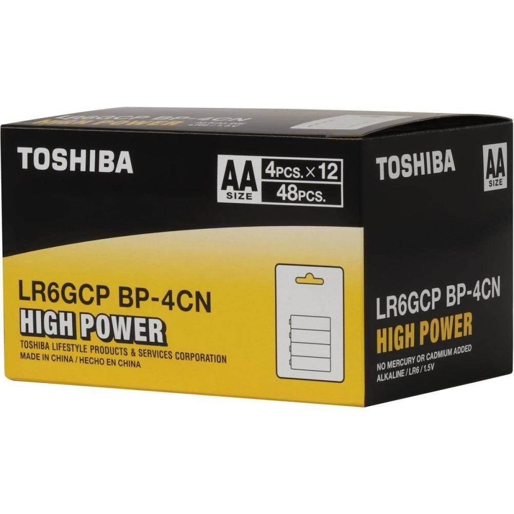 Pilha Alcalina AA 1,5 Volts Com 4 Pilhas Toshiba