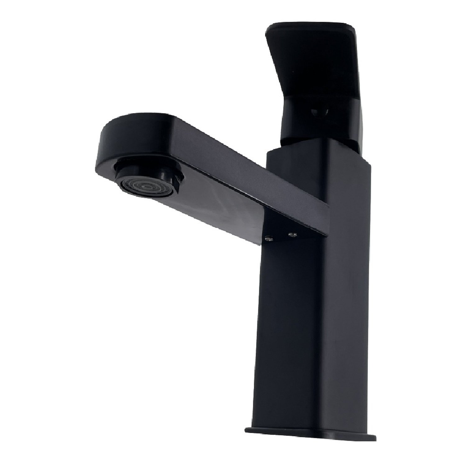 Torneira Banheiro Monocomando Metal Square Black Baixa Smart Depot