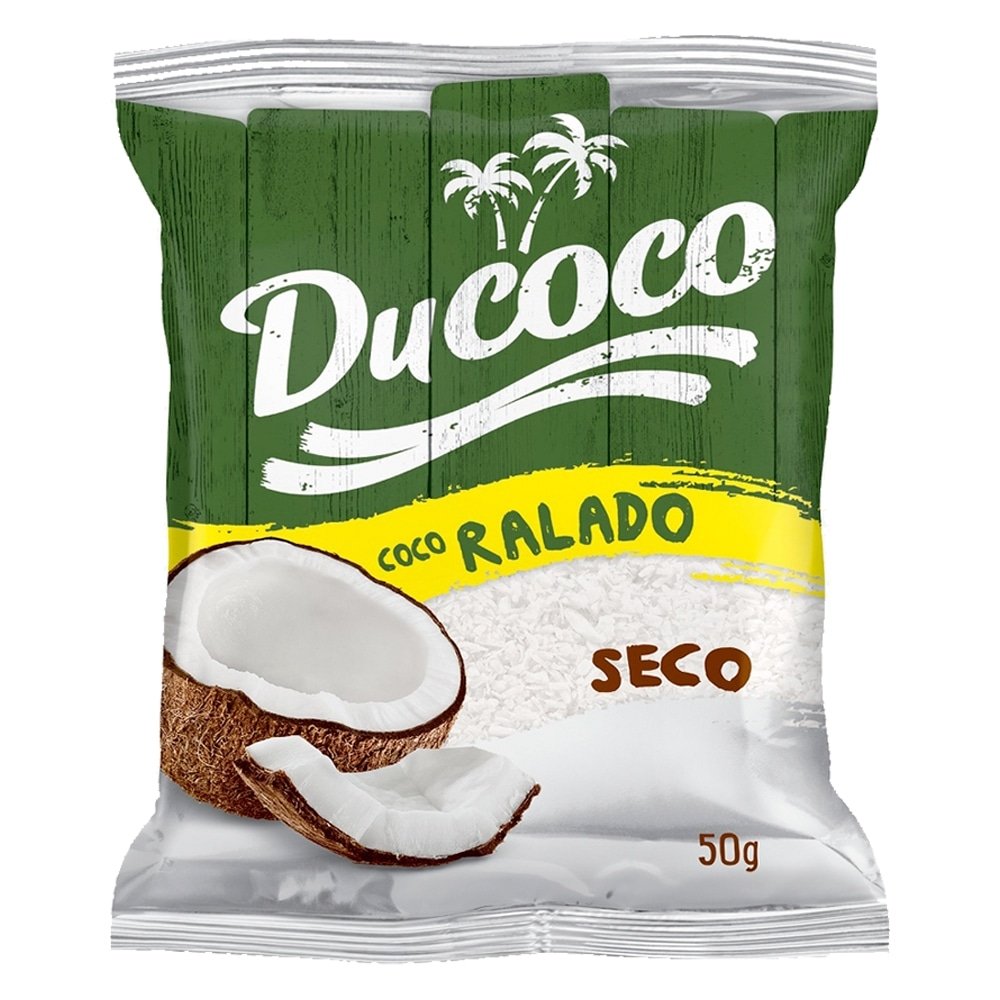 Coco Ralado Puro Ducoco 50g - Embalagem com 48 Unidades