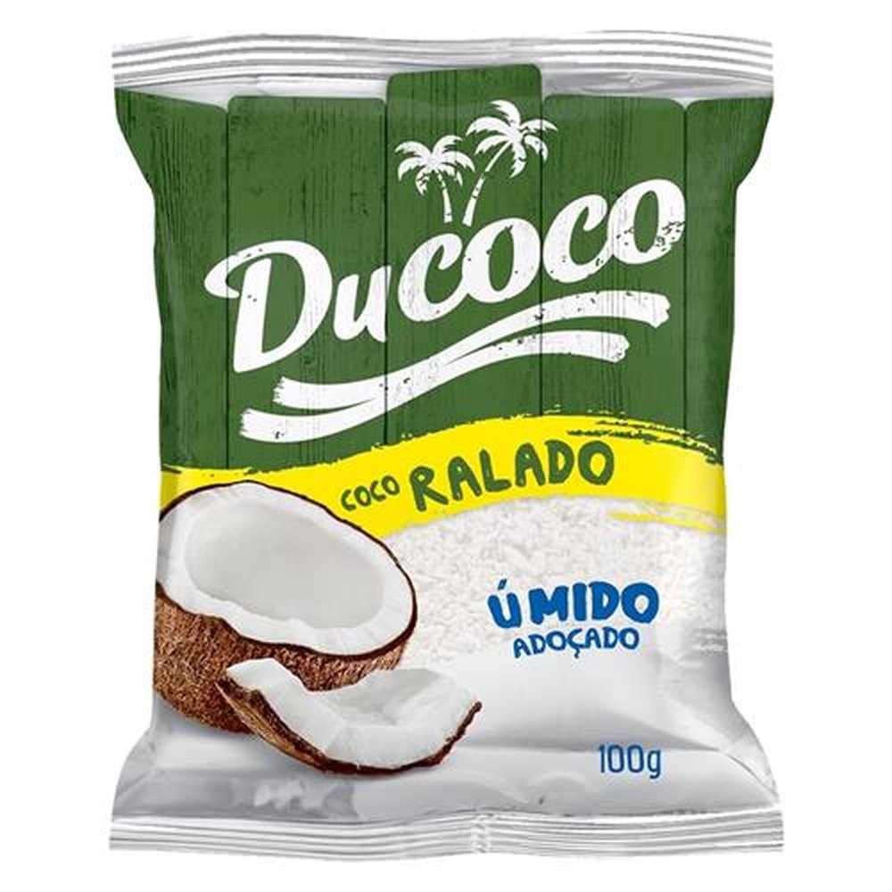 Coco Ralado Úmido e Adoçado 100g Emb. c/ 24 un. - Ducoco