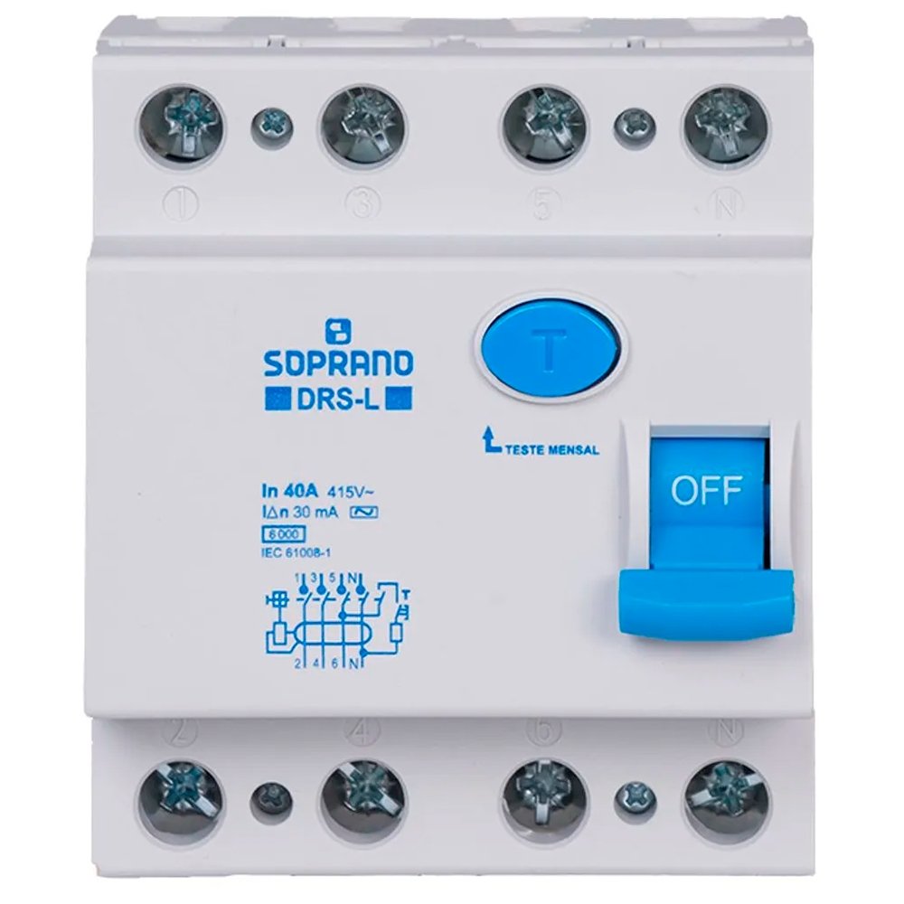 Dr Diferencial Residual Soprano DRSL 4P 40A