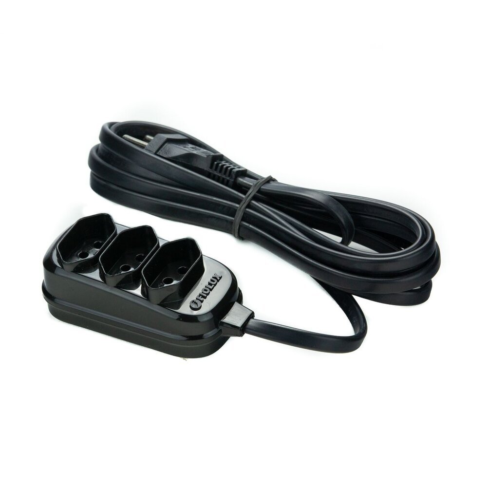 Extensao Eletrica Tripolar 5 Metros Preto Fiolux