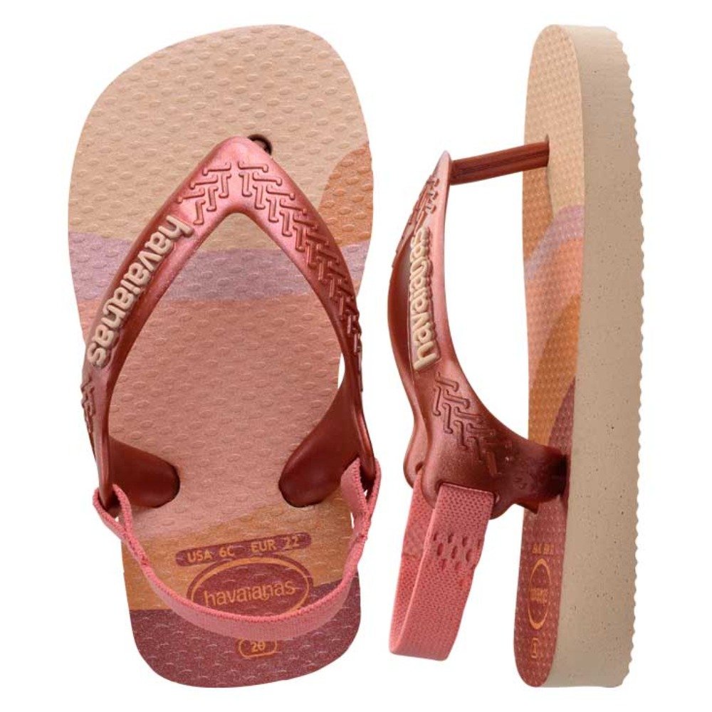 Chinelo Havaianas Baby Mini Me (17-24) - 7268 Rosa Ballet Mogno com 12 Pares