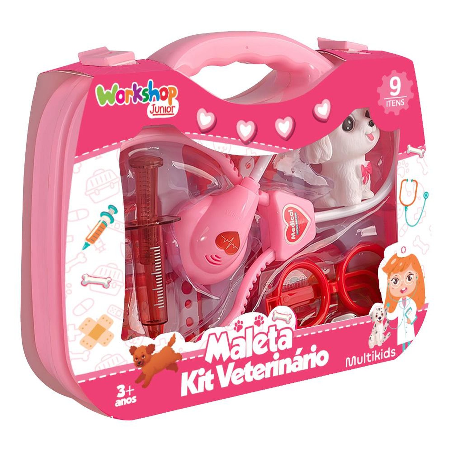 Maleta Kit Veterinario Workshop Jr Multikids - Br2007