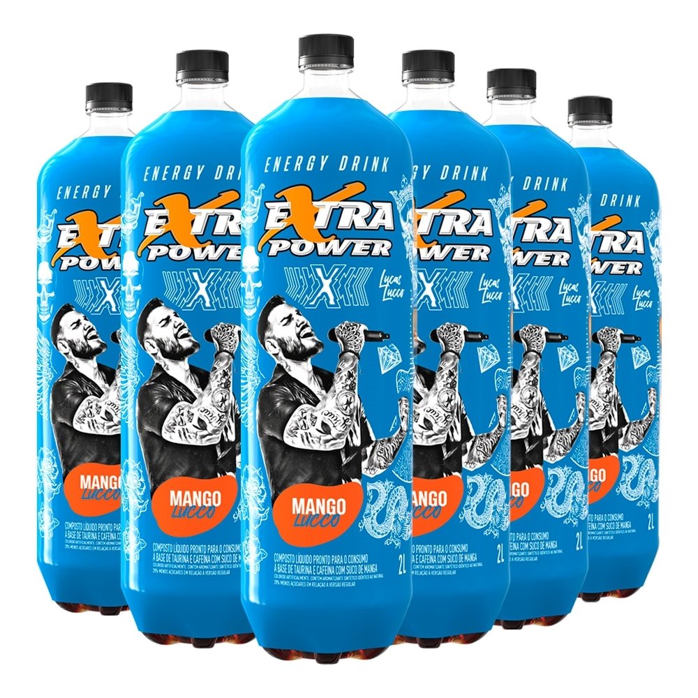 Energético Extra Power Mango Pet 2 Litros - Embalagem com 6 Unidades