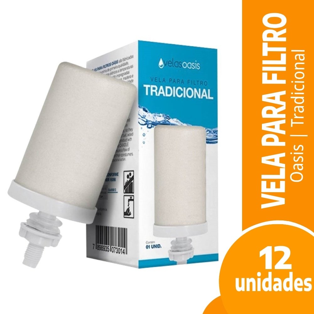 Vela para Filtro Oasis Tradicional - Embalagem com 12 Unidades
