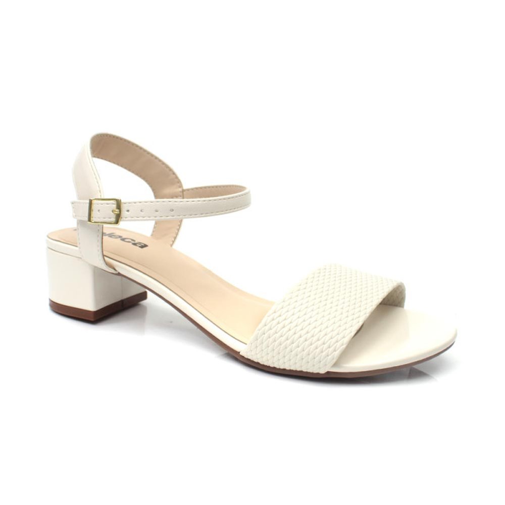 Sandália Moleca 5259.805 (34-39) Caixa com 8 Pares 26659 - Branco Off 35312