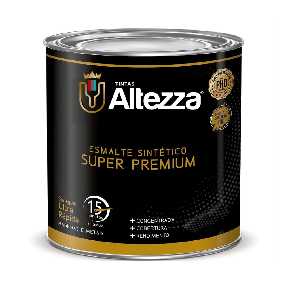 Tinta Esmalte Sintetico Brilhante Super Premium 200 Ml Platina