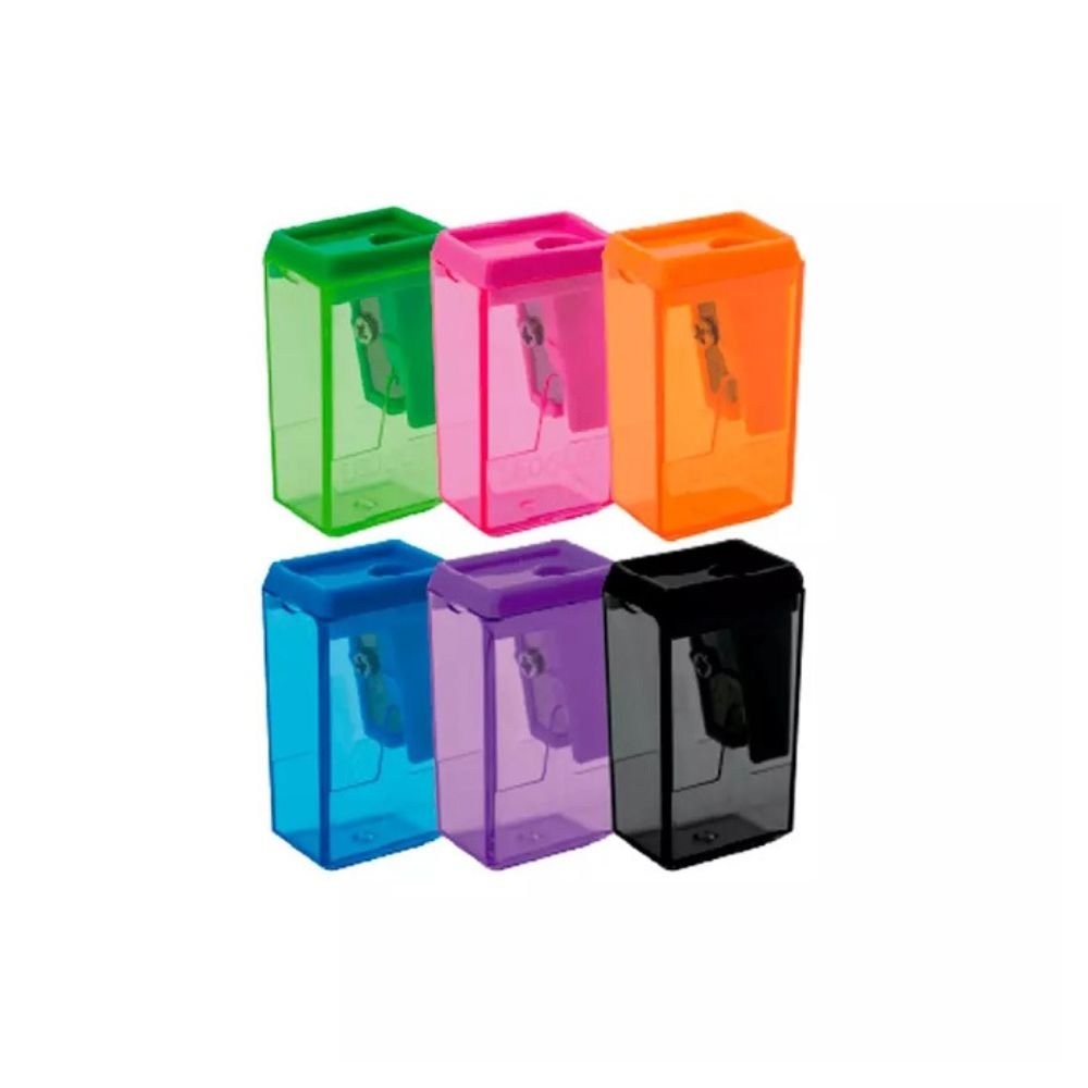 Apontador Bloco 4cm Com Deposito Caixa Com 24 Unidades Leoeleo Leonora