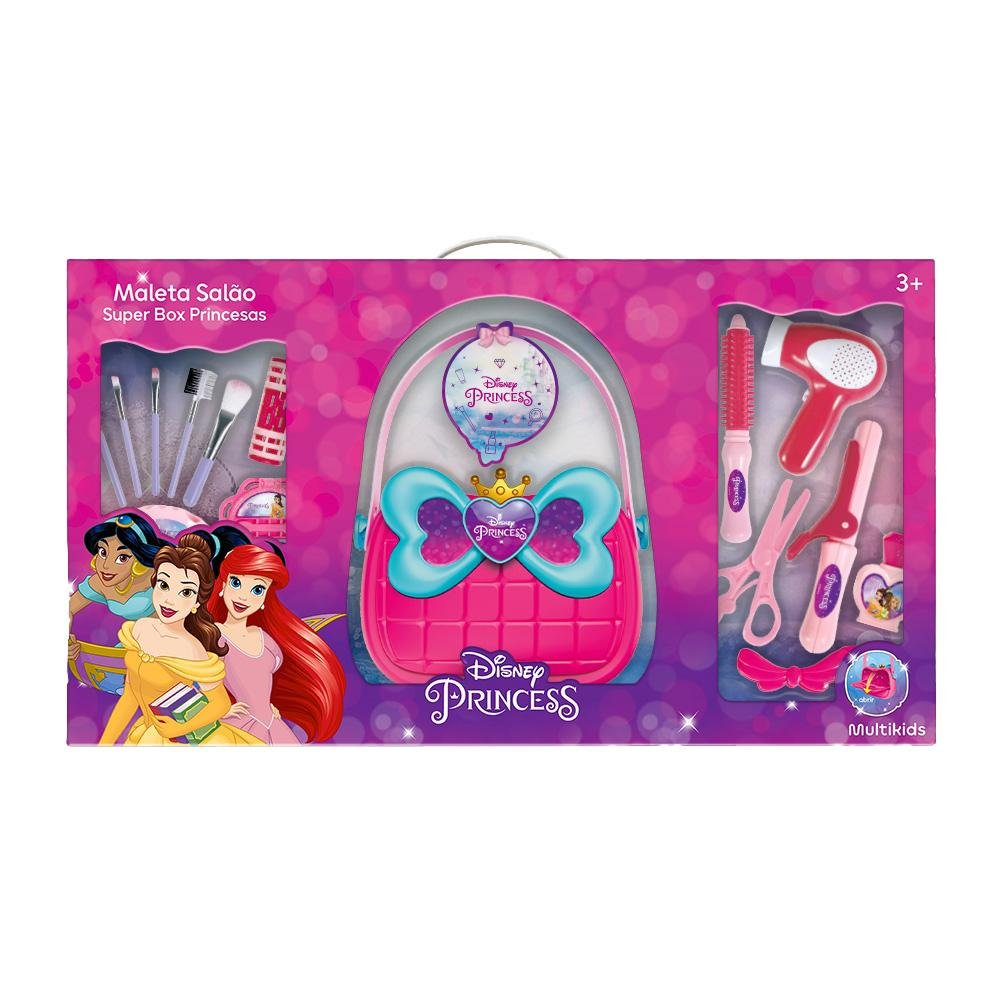 Maleta Salão de Beleza Super Box Princesas Disney com Acessorios Multikids - BR1987