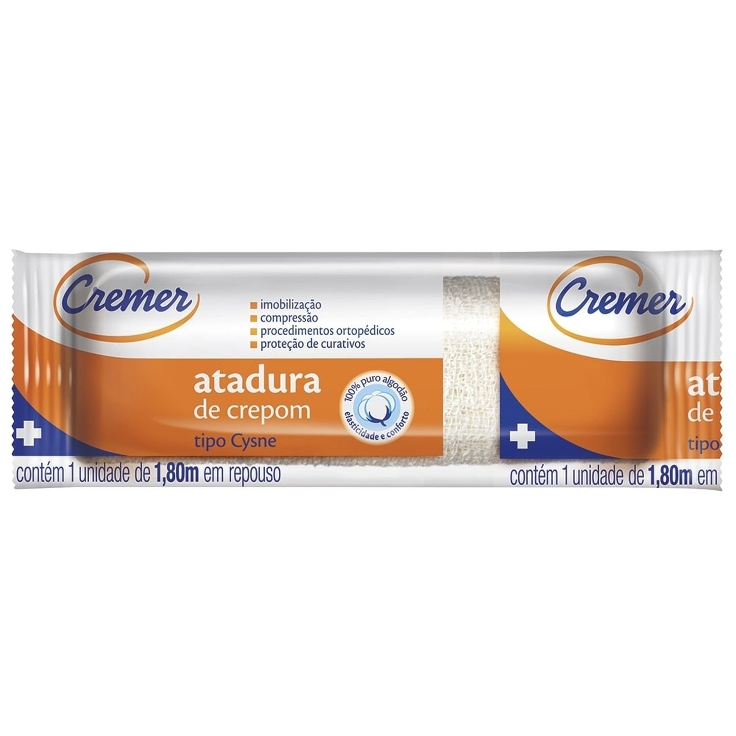 Atadura de Crepom Cremer Cysne 10cmx1,80m - Embalagem com 6 unidades