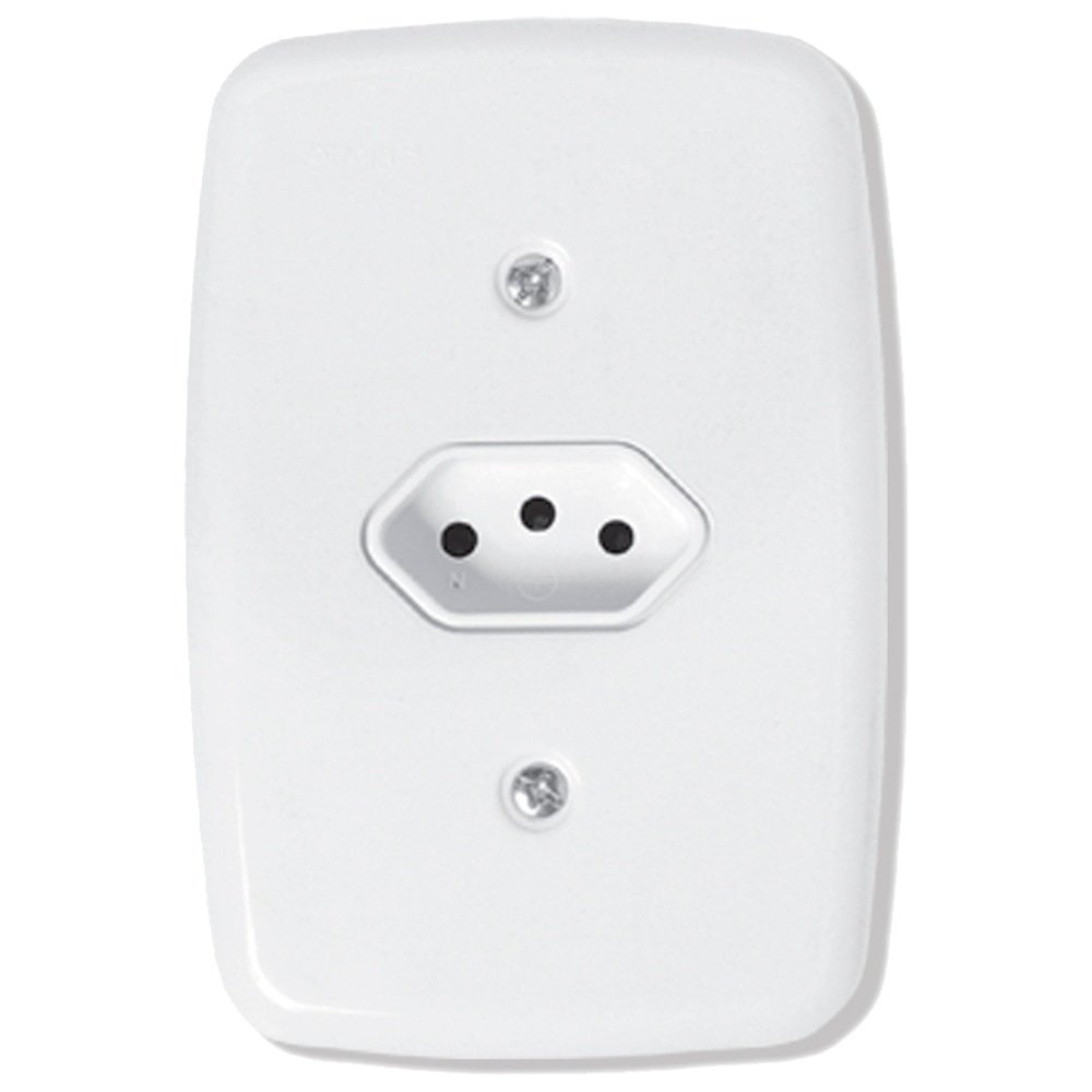 Tomada Ideale Pluzie 2P+T 20A com Placa 4x2 Branca