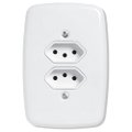 Tomada Ideale Pluzie Dupla 2P+T 10A com Placa 4x2 Branca
