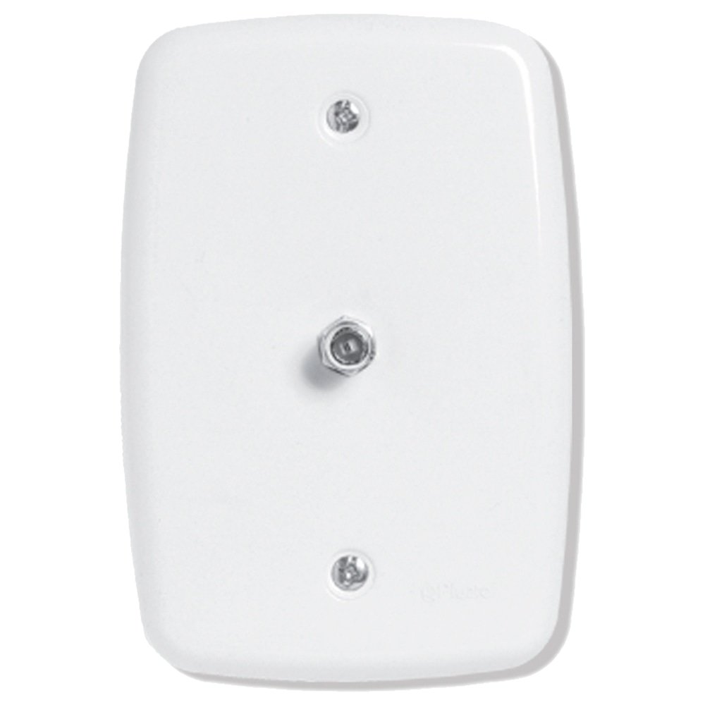 Tomada Ideale Pluzie - para Antena TV/SAT com Placa 4x2 Branca