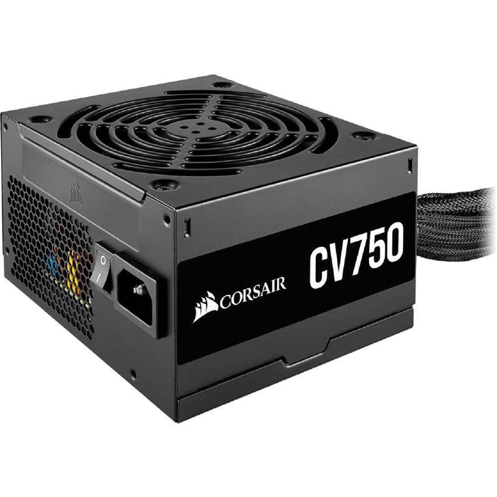 Fonte Corsair CV750, 750W, 80 Plus Bronze, PFC Ativo, Preto