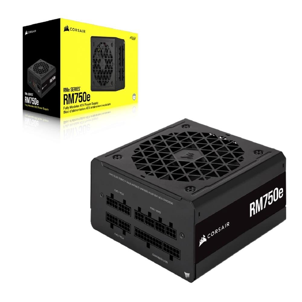 Fonte Corsair Rm750e, 750W, 80 Plus Gold, Full Mudolar, Preto