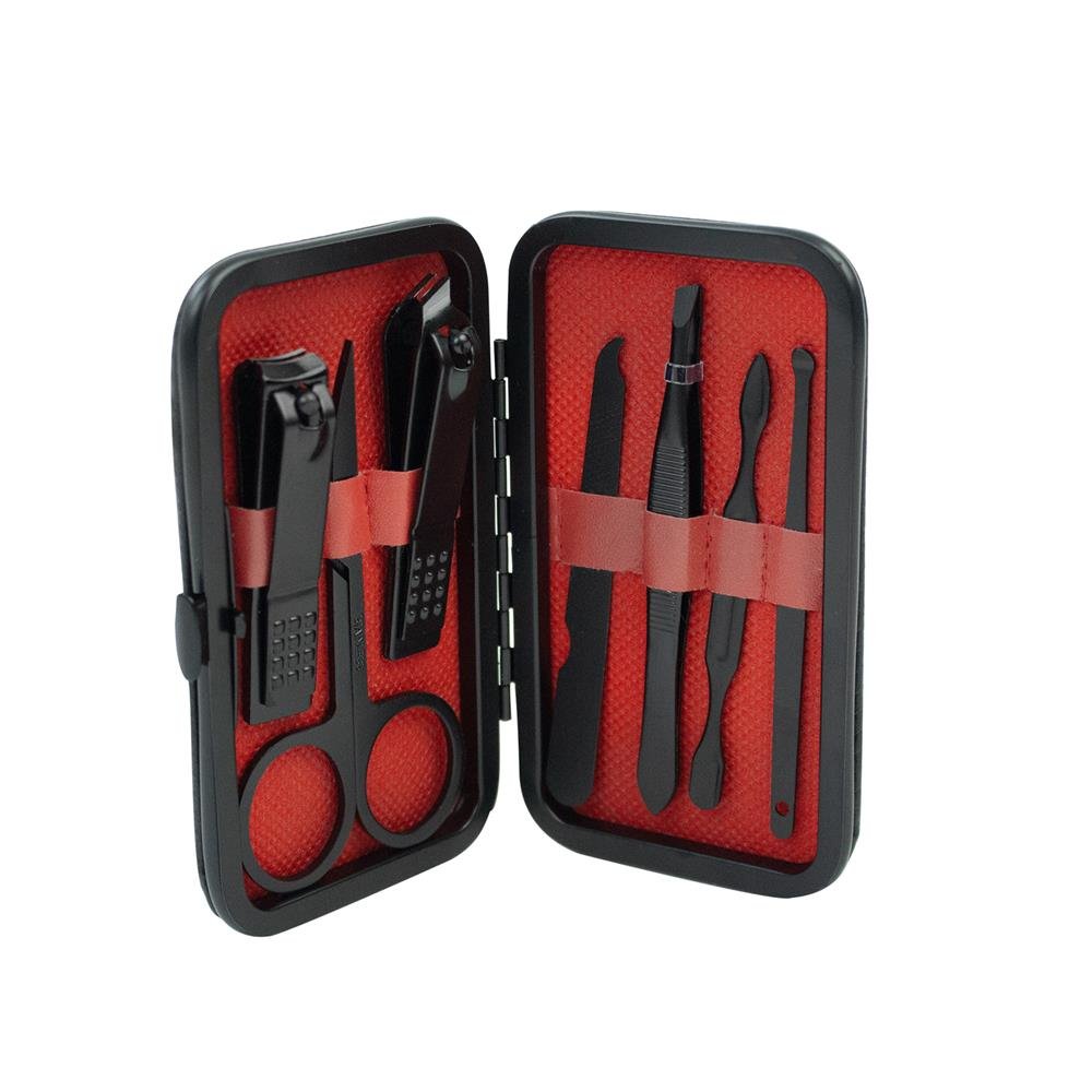 Kit Estojo Cortador De Unha Premium 7 Peças - Edição Black