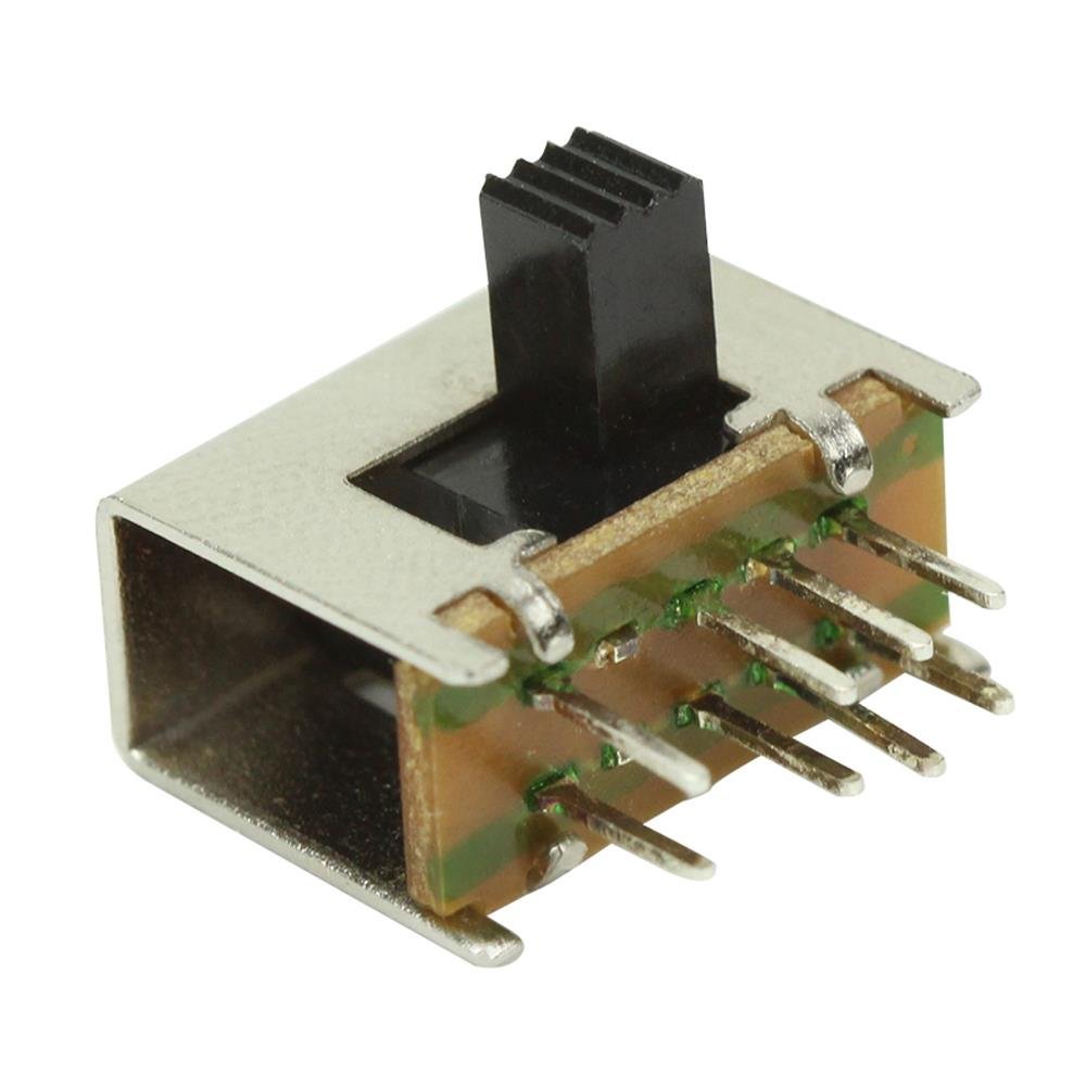 Chave H H Deslizante 3 Posições Sk23d01 8 Terminais 90 Graus - ChipSCE