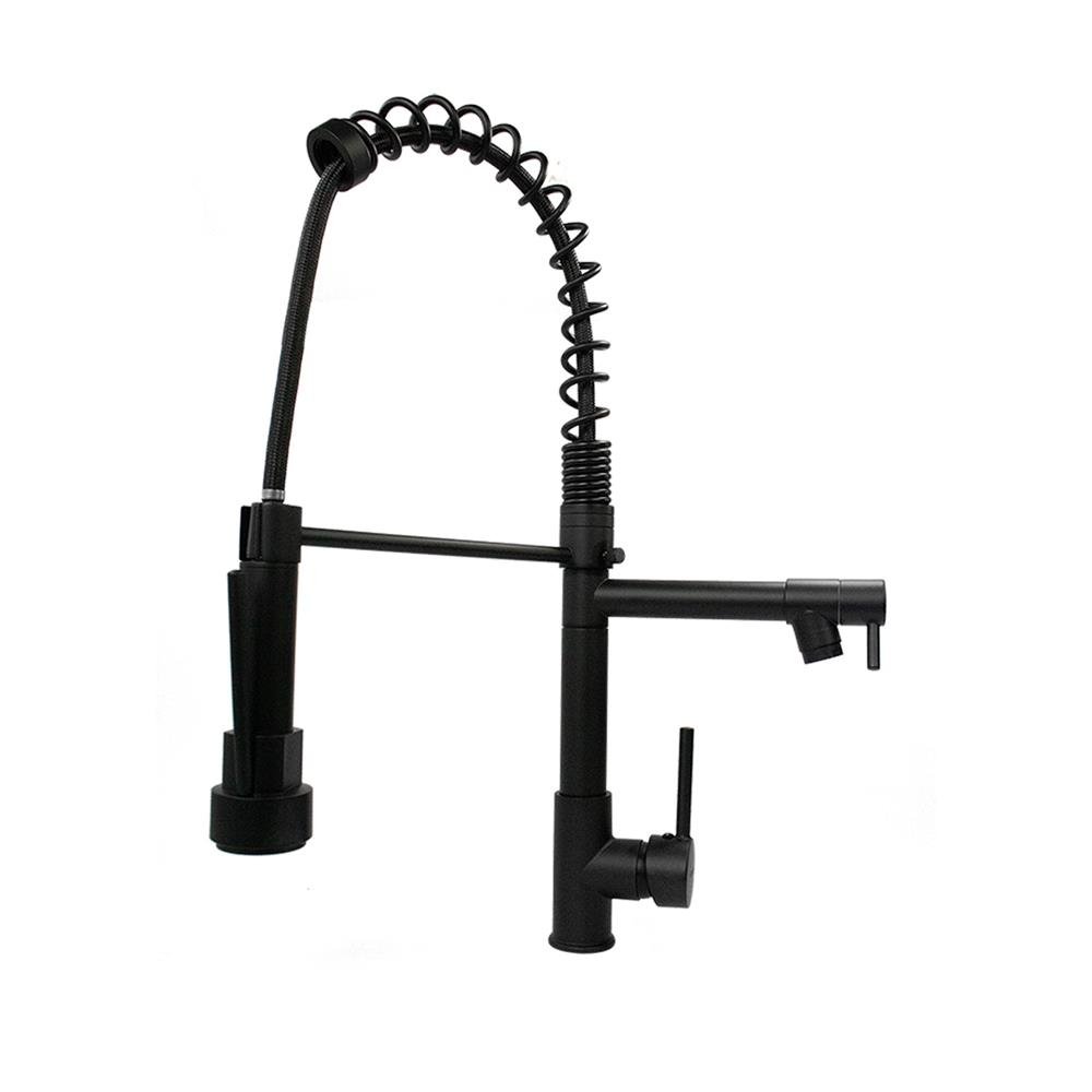 Torneira Gourmet Monocomando Com Spray Extensor Preto - KOKAY