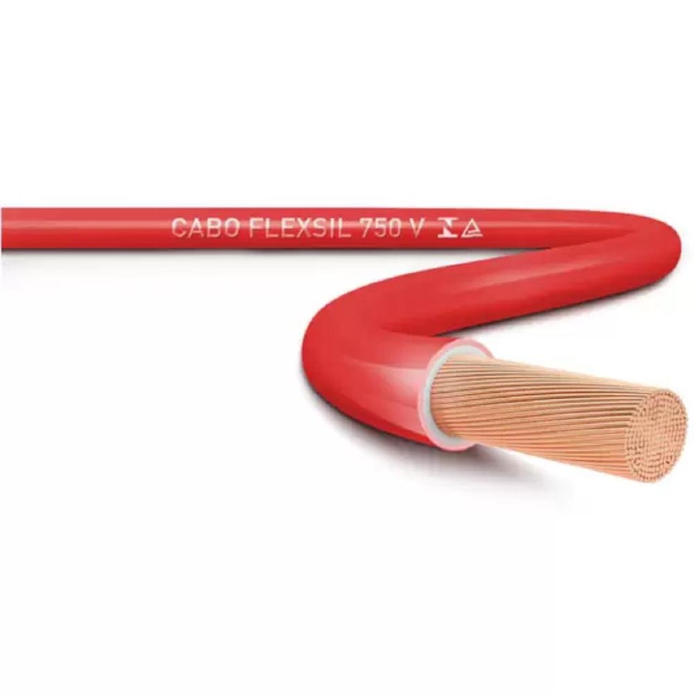Cabo Flexivel Hepr 6mm Vermelho 1kv Cobrecom