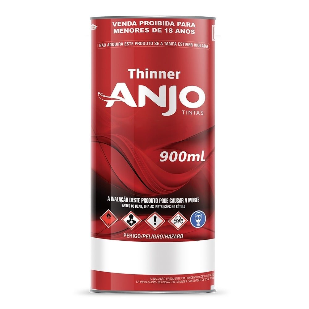 Thinner PU 5000 Anjo 900ml - Embalagem com 12 Unidades