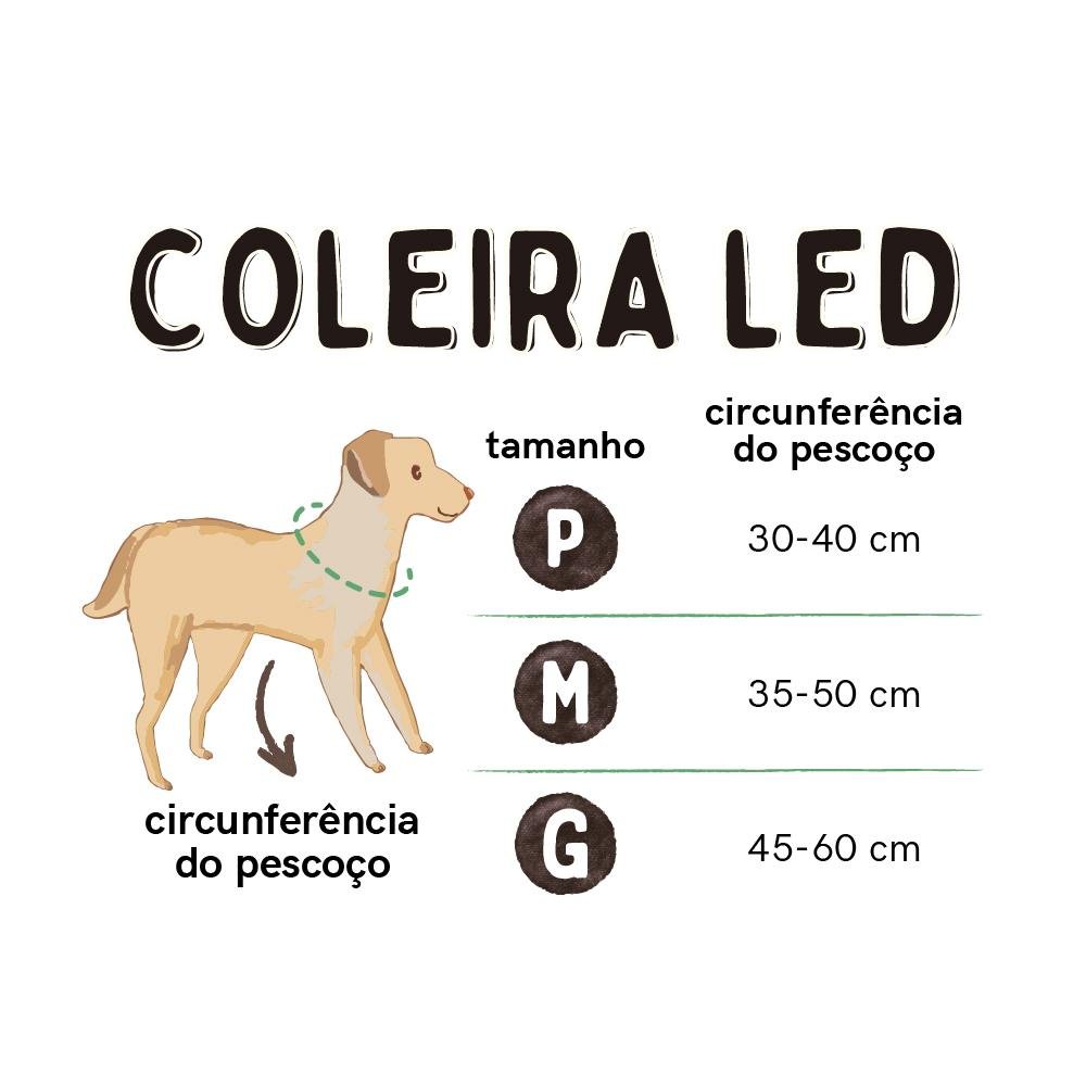 Coleira LED 3 Funções Verde Tamanho P Mimo - PP338