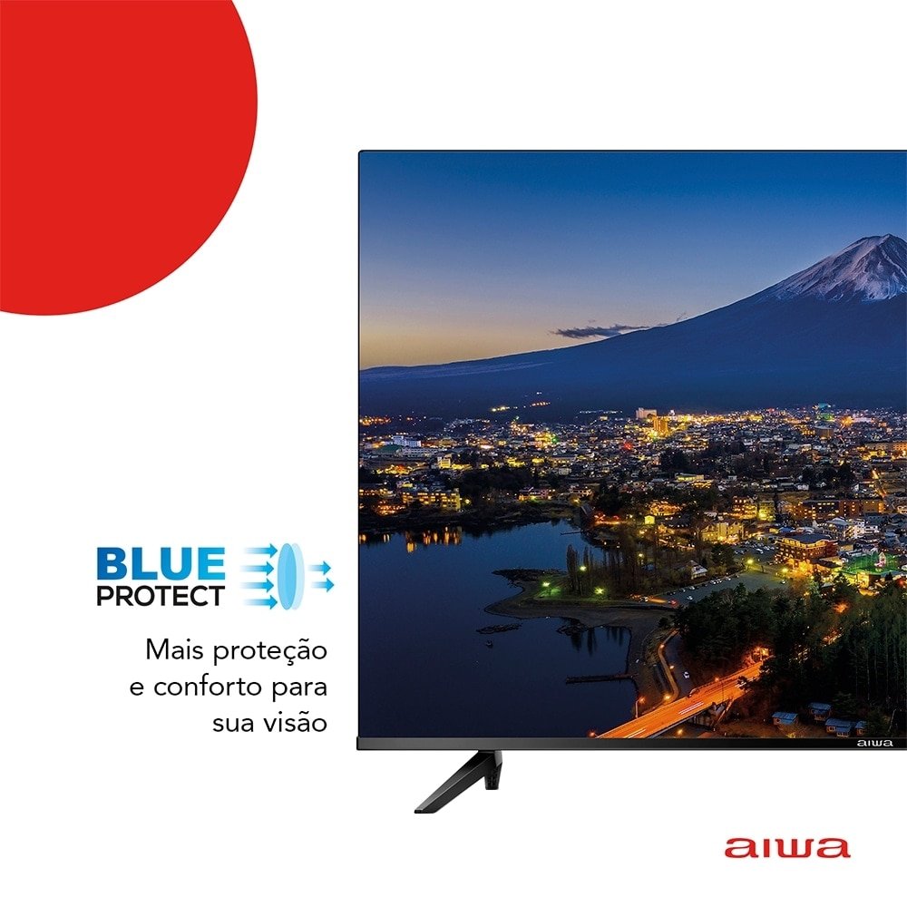 Smart TV DLED 32" Aiwa AWSTV32BL02A - HD, Wi-Fi, 2 USB, 2 HDMI, Borda Ultrafina, 60Hz